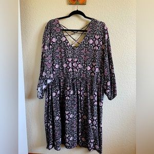 Torrid Belle sleeve purple dress